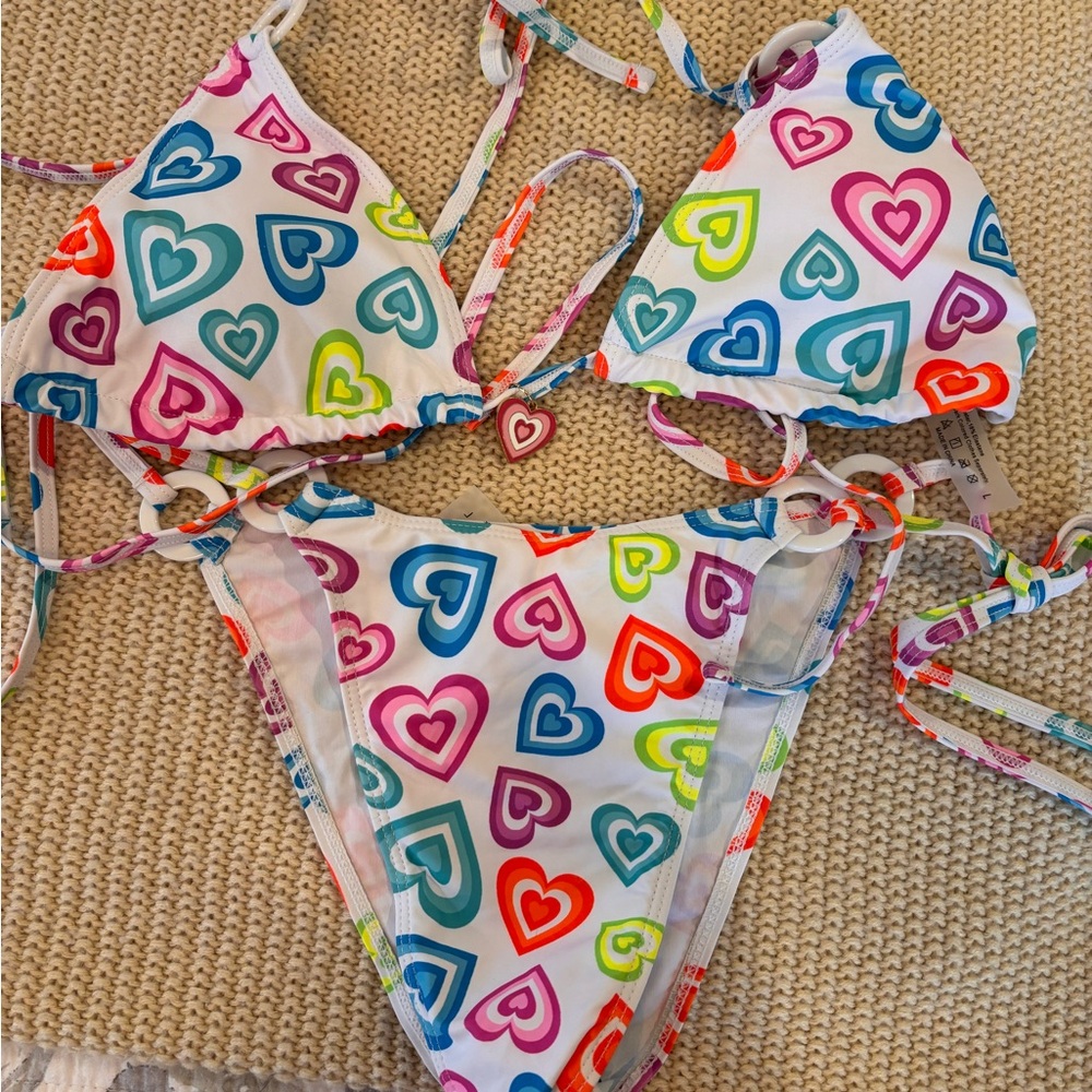 Colorful Heart Bikini Set - Picture 6 of 6